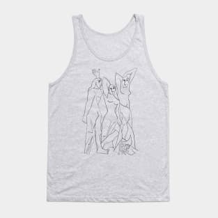 Line Art - Les Demoiselles d'Avignon Tank Top